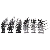 Maxbell Plastic Medieval Knight Soldier Toys Army Men Archaic Soldiers Army Infantry 24 pcs