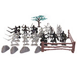 Maxbell Plastic Medieval Knight Soldier Toys Army Men Archaic Soldiers Army Infantry 48 pcs