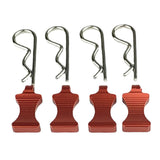 Maxbell 4Pcs RC Car Body Shell Clips Pin 1/6 Modified with Bracket for SCX6 RC Car Red