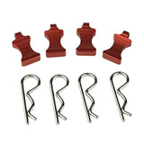 Maxbell 4Pcs RC Car Body Shell Clips Pin 1/6 Modified with Bracket for SCX6 RC Car Red