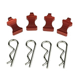 Maxbell 4Pcs RC Car Body Shell Clips Pin 1/6 Modified with Bracket for SCX6 RC Car Red