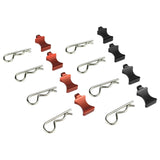 Maxbell 4Pcs RC Car Body Shell Clips Pin 1/6 Modified with Bracket for SCX6 RC Car Red