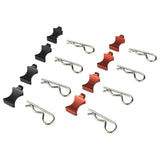 Maxbell 4Pcs RC Car Body Shell Clips Pin 1/6 Modified with Bracket for SCX6 RC Car Red