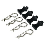 Maxbell 4Pcs RC Car Body Shell Clips Pin 1/6 Modified with Bracket for SCX6 RC Car Black