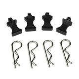 Maxbell 4Pcs RC Car Body Shell Clips Pin 1/6 Modified with Bracket for SCX6 RC Car Black