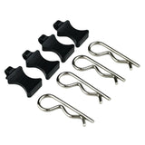 Maxbell 4Pcs RC Car Body Shell Clips Pin 1/6 Modified with Bracket for SCX6 RC Car Black