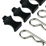 Maxbell 4Pcs RC Car Body Shell Clips Pin 1/6 Modified with Bracket for SCX6 RC Car Black