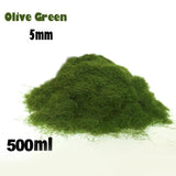 Maxbell Miniature Static Grass 5mm Fairy Garden Scene Model Sand Table Grass Powder mountain green