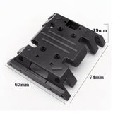 Maxbell RC Car Gear Case Mount for MN86 MN86S 1/12 Scale RC Rock Crawler Truck Parts black