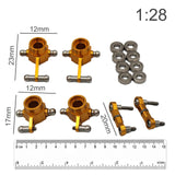 Maxbell Steering Cup 1/28 Car Parts Vehicles Model Model for Wltoys K989 RC Vehicle Gold