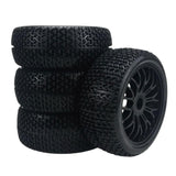 Maxbell 4x RC Wheel Rims Black Strong Grip 1/10 1:10 for Tamiya Drifting