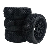 Maxbell 4x RC Wheel Rims Black Strong Grip 1/10 1:10 for Tamiya Drifting