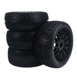 Maxbell 4x RC Wheel Rims Black Strong Grip 1/10 1:10 for Tamiya Drifting
