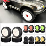 Maxbell 4Pcs RC Tires Set for Arrma HSP HPI 1/7 1/8 1/10 RC Off-Road Car Accessory White