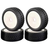 Maxbell 4Pcs RC Tires Set for Arrma HSP HPI 1/7 1/8 1/10 RC Off-Road Car Accessory White
