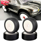 Maxbell 4Pcs RC Tires Set for Arrma HSP HPI 1/7 1/8 1/10 RC Off-Road Car Accessory White