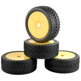 Maxbell 4Pcs RC Tires Set for Arrma HSP HPI 1/7 1/8 1/10 RC Off-Road Car Accessory Yellow