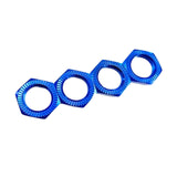 Maxbell Set of 4 Hex Wheel Nut for 1:7 1:8 RC Vehicles Replacement Accessories Blue