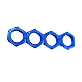 Maxbell Set of 4 Hex Wheel Nut for 1:7 1:8 RC Vehicles Replacement Accessories Blue