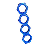 Maxbell Set of 4 Hex Wheel Nut for 1:7 1:8 RC Vehicles Replacement Accessories Blue