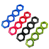 Maxbell Set of 4 Hex Wheel Nut for 1:7 1:8 RC Vehicles Replacement Accessories Blue