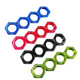 Maxbell Set of 4 Hex Wheel Nut for 1:7 1:8 RC Vehicles Replacement Accessories Blue