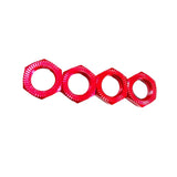 Maxbell Set of 4 Hex Wheel Nut for 1:7 1:8 RC Vehicles Replacement Accessories Red