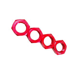 Maxbell Set of 4 Hex Wheel Nut for 1:7 1:8 RC Vehicles Replacement Accessories Red