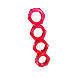 Maxbell Set of 4 Hex Wheel Nut for 1:7 1:8 RC Vehicles Replacement Accessories Red