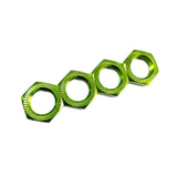 Maxbell Set of 4 Hex Wheel Nut for 1:7 1:8 RC Vehicles Replacement Accessories Green