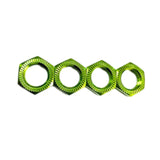 Maxbell Set of 4 Hex Wheel Nut for 1:7 1:8 RC Vehicles Replacement Accessories Green