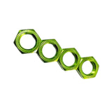 Maxbell Set of 4 Hex Wheel Nut for 1:7 1:8 RC Vehicles Replacement Accessories Green