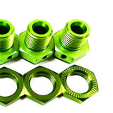 Maxbell 17mm Hex Wheel Hubs Adapter 1/8 Crawler Assembly Upgrade for Arrma Talion Green