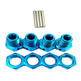 Maxbell 17mm Hex Wheel Hubs Adapter 1/8 Crawler Assembly Upgrade for Arrma Talion Blue