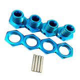 Maxbell 17mm Hex Wheel Hubs Adapter 1/8 Crawler Assembly Upgrade for Arrma Talion Blue