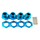 Maxbell 17mm Hex Wheel Hubs Adapter 1/8 Crawler Assembly Upgrade for Arrma Talion Blue