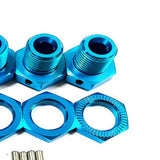 Maxbell 17mm Hex Wheel Hubs Adapter 1/8 Crawler Assembly Upgrade for Arrma Talion Blue