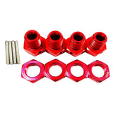 Maxbell 17mm Hex Wheel Hubs Adapter 1/8 Crawler Assembly Upgrade for Arrma Talion Red