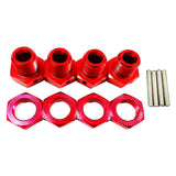 Maxbell 17mm Hex Wheel Hubs Adapter 1/8 Crawler Assembly Upgrade for Arrma Talion Red