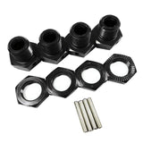 Maxbell 17mm Hex Wheel Hubs Adapter 1/8 Crawler Assembly Upgrade for Arrma Talion Black