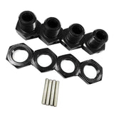 Maxbell 17mm Hex Wheel Hubs Adapter 1/8 Crawler Assembly Upgrade for Arrma Talion Black