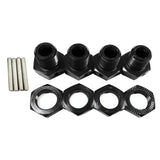 Maxbell 17mm Hex Wheel Hubs Adapter 1/8 Crawler Assembly Upgrade for Arrma Talion Black