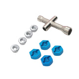 Maxbell 4pcs RC 12mm Adapter with 4 Flange Nut for MN-999 1:10 Car Replacement