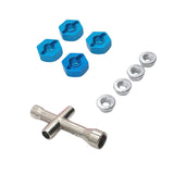 Maxbell 4pcs RC 12mm Adapter with 4 Flange Nut for MN-999 1:10 Car Replacement