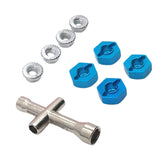 Maxbell 4pcs RC 12mm Adapter with 4 Flange Nut for MN-999 1:10 Car Replacement