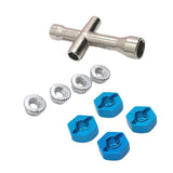 Maxbell 4pcs RC 12mm Adapter with 4 Flange Nut for MN-999 1:10 Car Replacement