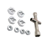 Maxbell 4pcs RC 12mm Adapter with 4 Flange Nut for MN-999 1:10 Car Replacement