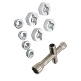 Maxbell 4pcs RC 12mm Adapter with 4 Flange Nut for MN-999 1:10 Car Replacement