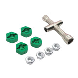 Maxbell 4pcs RC 12mm Adapter with 4 Flange Nut for MN-999 1:10 Car Replacement