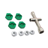 Maxbell 4pcs RC 12mm Adapter with 4 Flange Nut for MN-999 1:10 Car Replacement